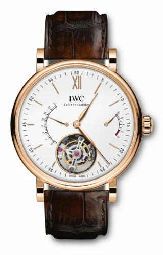 IWC Portofino Hand-Wound Tourbillon Rétrograde Red Gold / Silver IW5165-01 (IW516501)